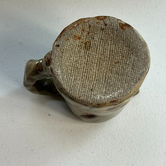 Studio Art Pottery Creamer Jar 5" Brown Glossy Finish Handmade Rustic Primitive - Picture 7 of 10